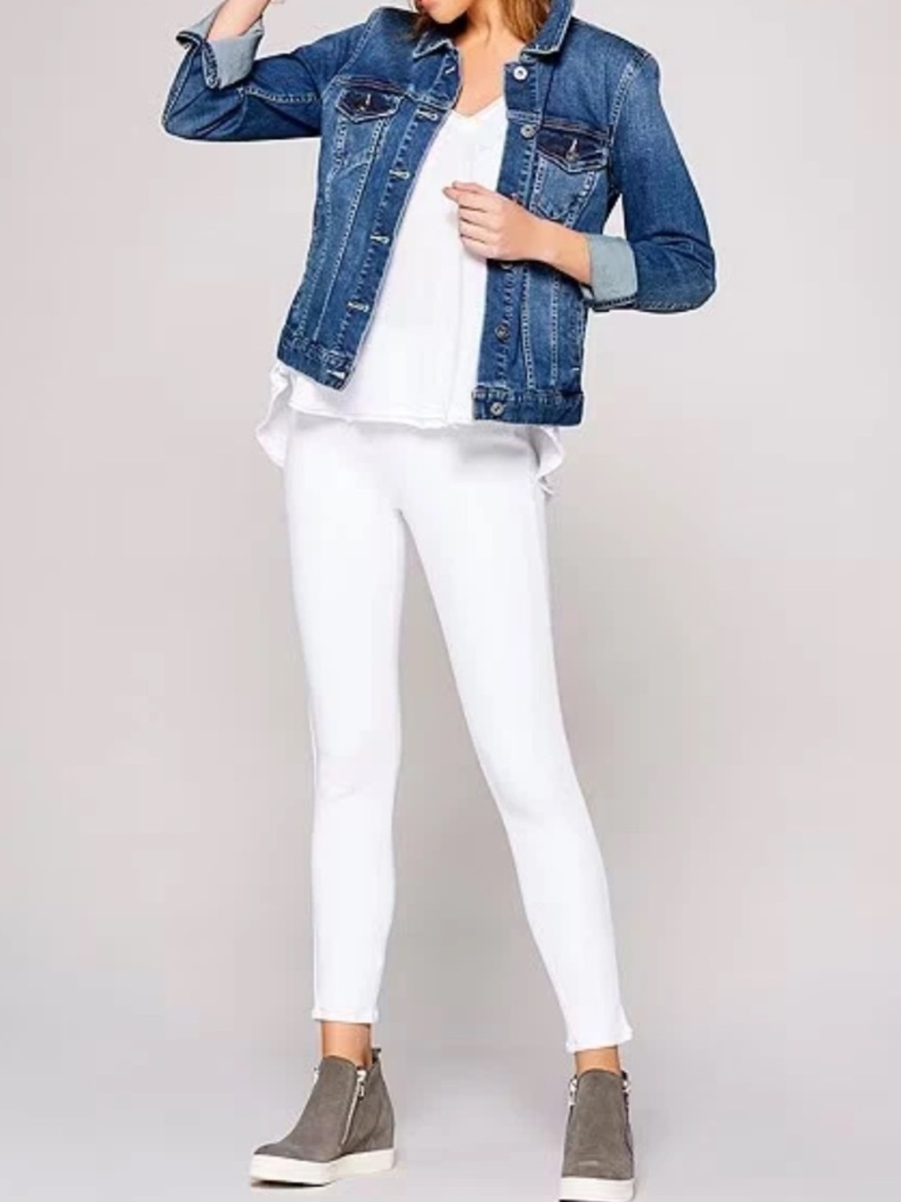 SPANX Jean-Ish Ankle Leggings White Size S